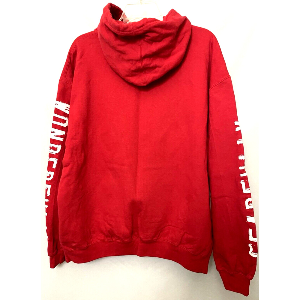 Beaconthreads Fearfully Wonderfully Made Red Mans Hoodie Pullover Size XL - Picture 2 of 7